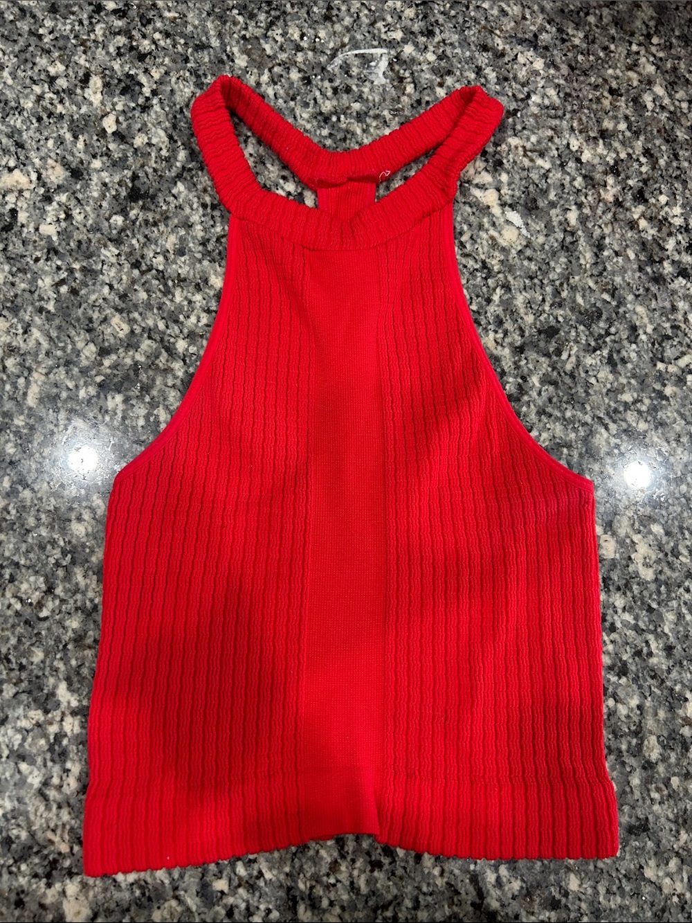 Free People Intimately Red Ribbed Halter Crop Top - Women